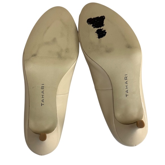 Tahari Jayne Nude Peep Toe 3" Heels Women's Size 8 - Picture 7 of 9